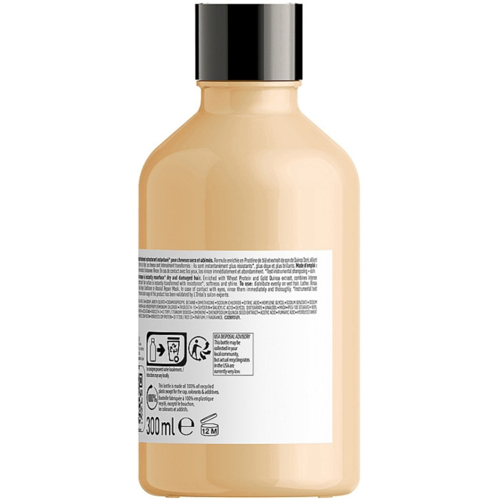 Шампунь для Интенсивного Восстановления Поврежденных Волос L'oreal Professionnel Serie Expert Absolut Repair Gold Quinoa + Protein Shampoo