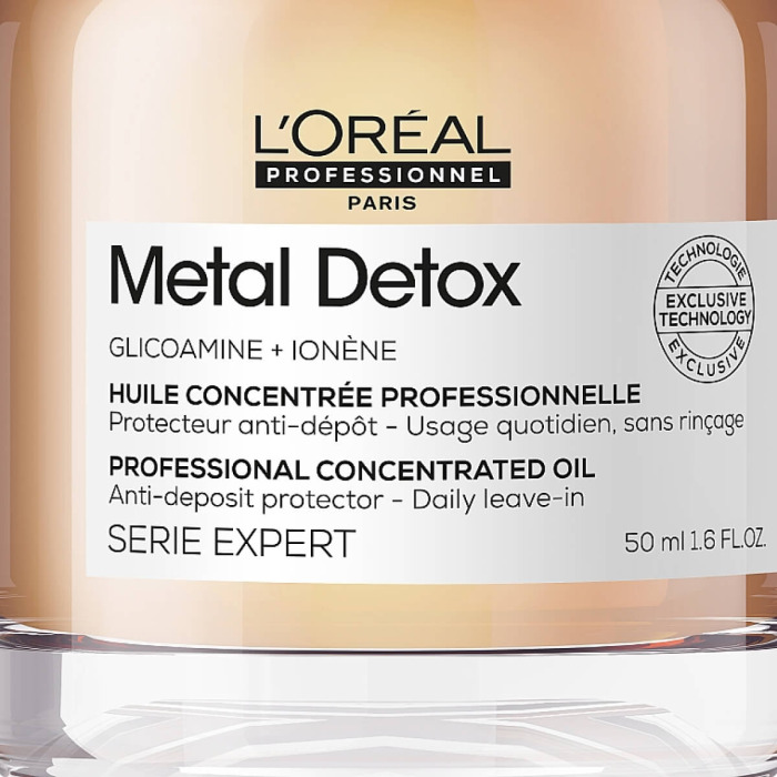 Профессиональное Масло для Уменьшения Ломкости Всех Типов Волос и Нежелательного Изменения Цвета L'oreal Professionnel Serie Expert Metal Detox Oil