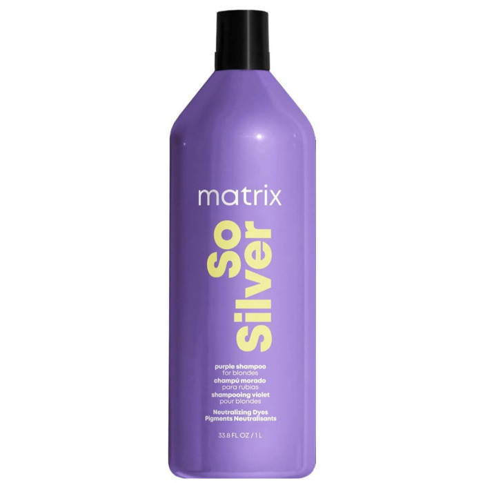 Шампунь для Нейтрализации Нежелательных Желтых Полутонов Волос Оттенков Блонд Matrix So Silver Purple Shampoo